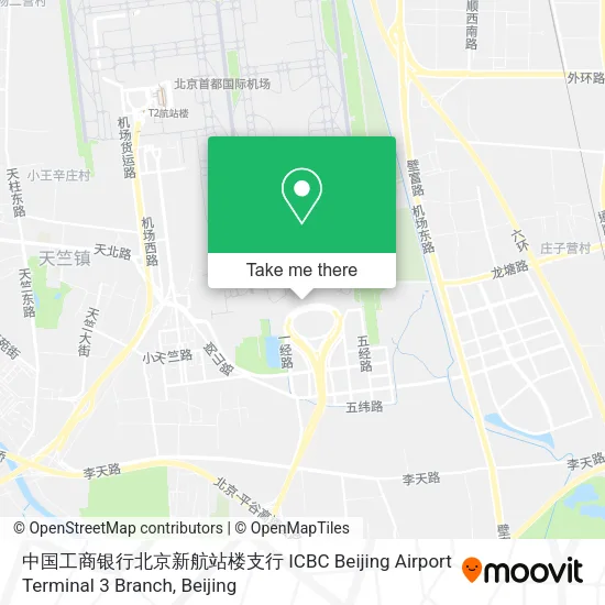 中国工商银行北京新航站楼支行 ICBC Beijing Airport Terminal 3 Branch map