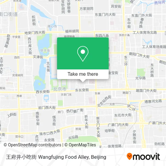 王府井小吃街 Wangfujing Food Alley map