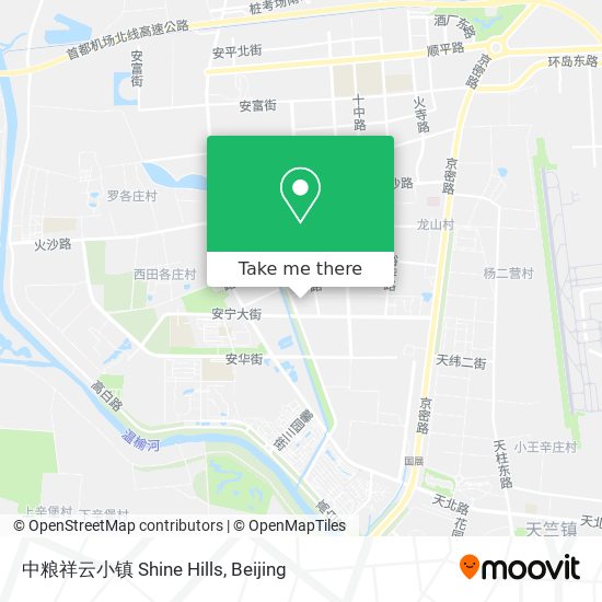 中粮祥云小镇 Shine Hills map
