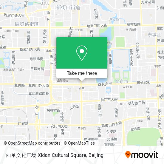 西单文化广场 Xidan Cultural Square map