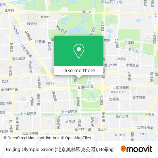 Beijing Olympic Green (北京奥林匹克公园) map