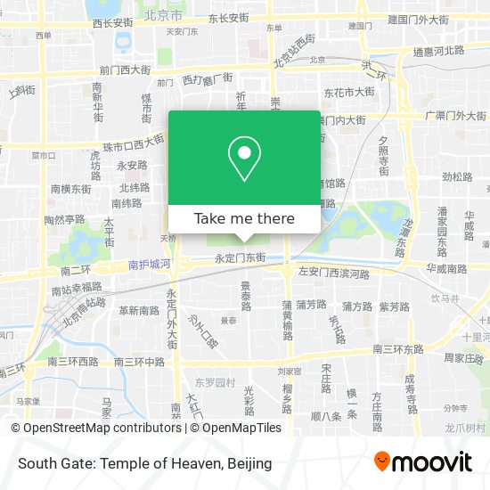 South Gate: Temple of Heaven map
