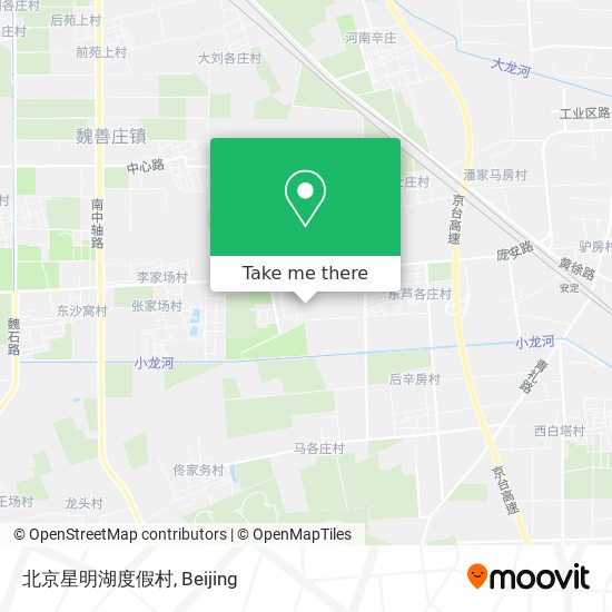 北京星明湖度假村 map
