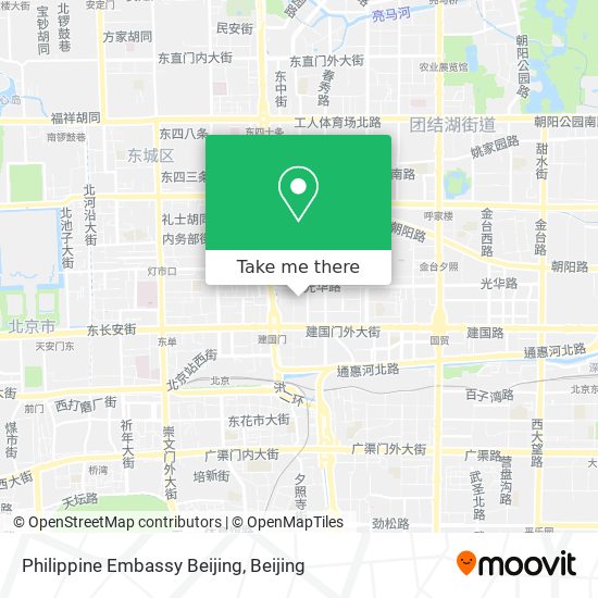 Philippine Embassy Beijing map