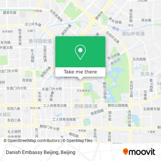Danish Embassy Beijing map