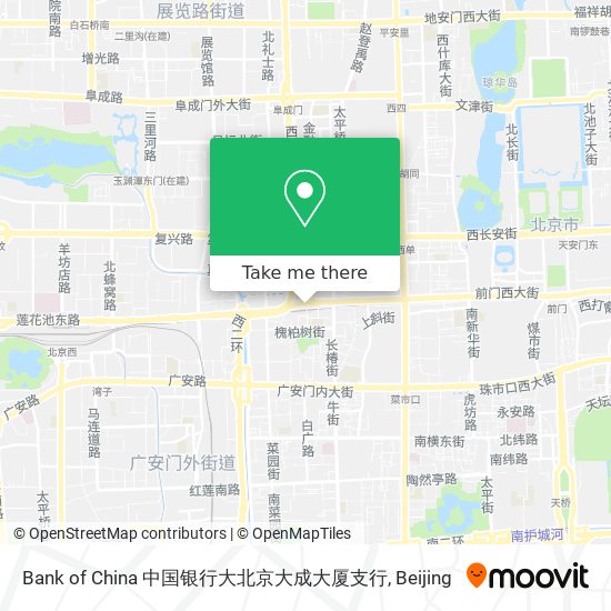 Bank of China 中国银行大北京大成大厦支行 map