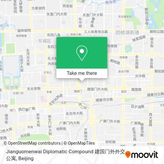 Jianguomenwai Diplomatic Compound 建国门外外交公寓 map
