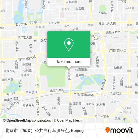北京市（东城）公共自行车服务点 map