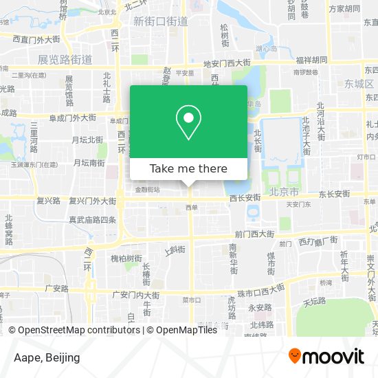 How to get to Aape in 金融街街道by Metro or Bus?