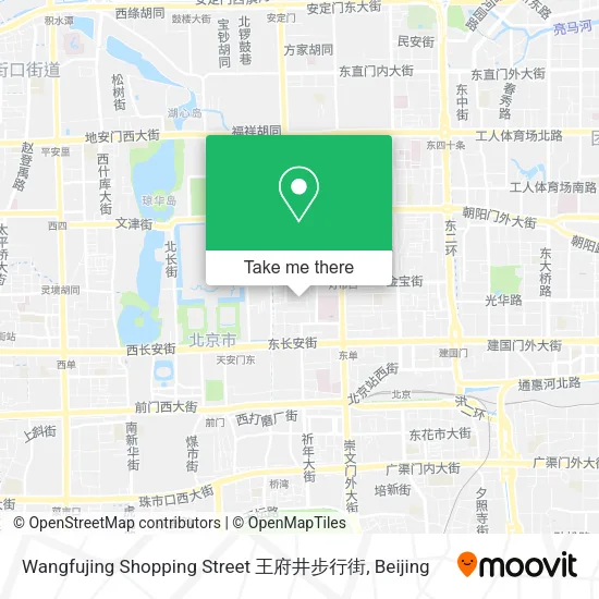 Wangfujing Shopping Street 王府井步行街 map