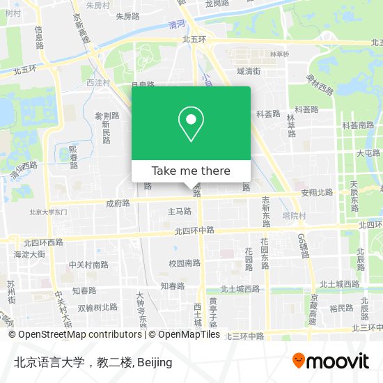 北京语言大学，教二楼 map