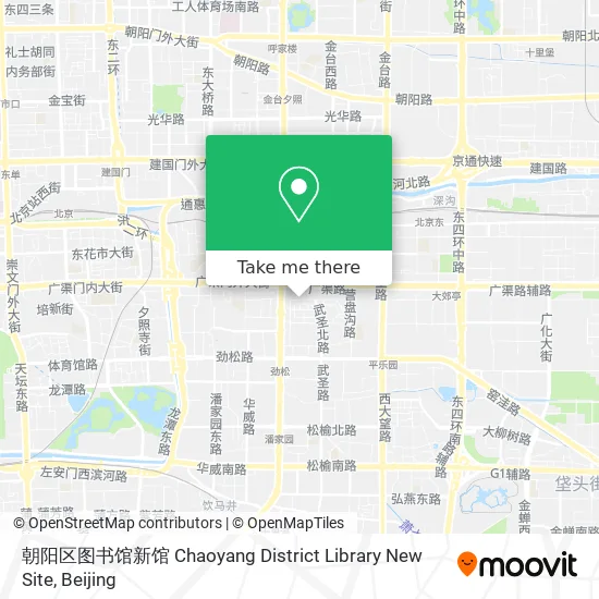 朝阳区图书馆新馆 Chaoyang District Library New Site map
