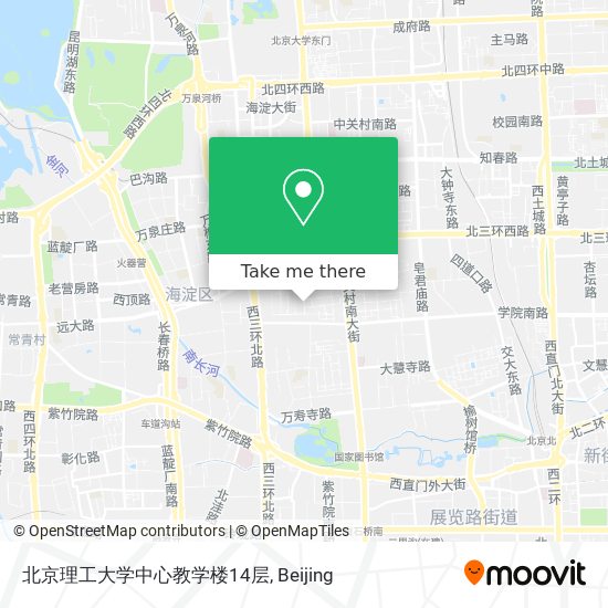 北京理工大学中心教学楼14层 map