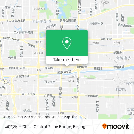 华贸桥上 China Central Place Bridge map