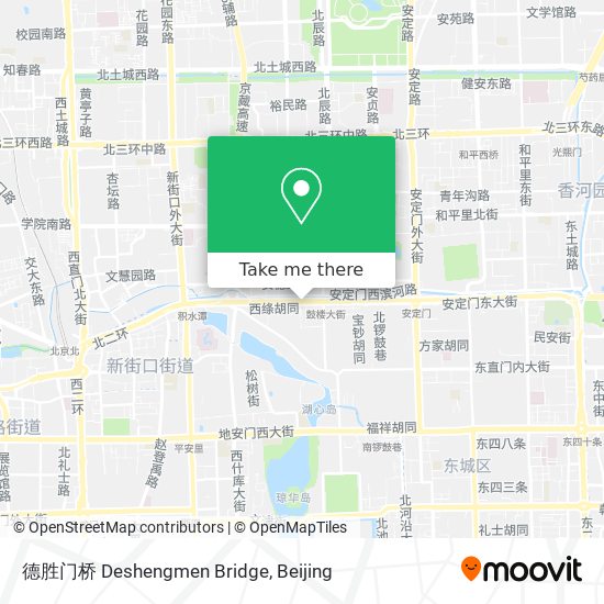 德胜门桥 Deshengmen Bridge map