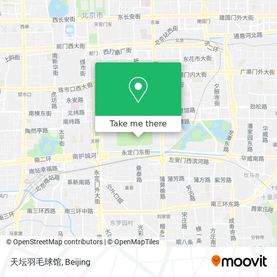 天坛羽毛球馆 map