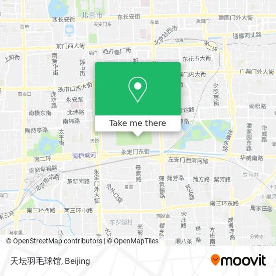 天坛羽毛球馆 map