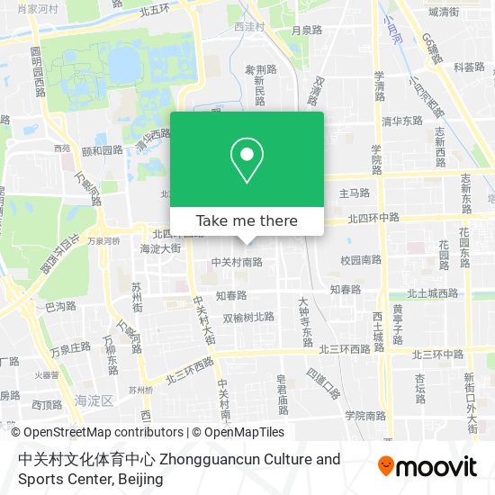 中关村文化体育中心 Zhongguancun Culture and Sports Center map