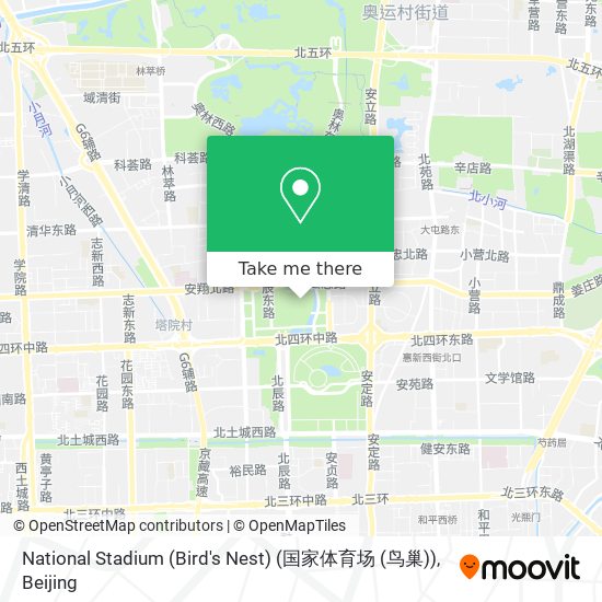 National Stadium (Bird's Nest) (国家体育场 (鸟巢)) map