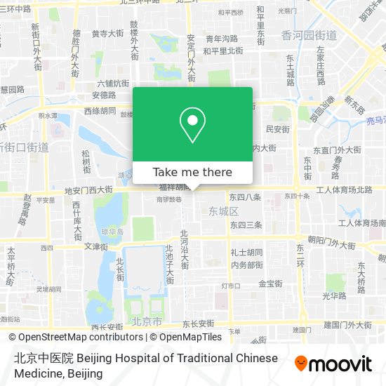 北京中医院 Beijing Hospital of Traditional Chinese Medicine map