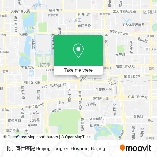 北京同仁医院 Beijing Tongren Hospital map