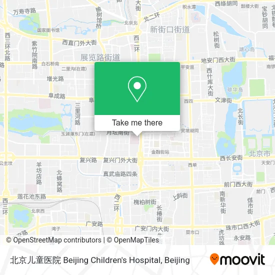 北京儿童医院 Beijing Children's Hospital map