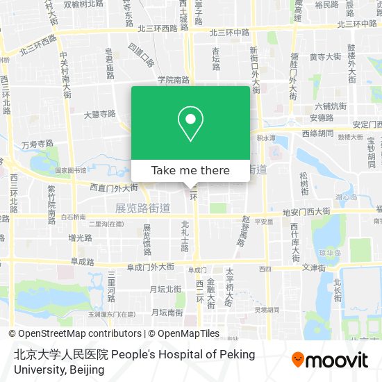 北京大学人民医院 People's Hospital of Peking University map