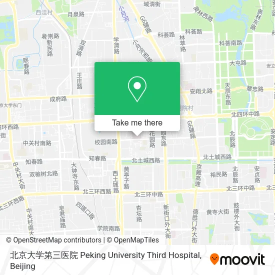 北京大学第三医院 Peking University Third Hospital map