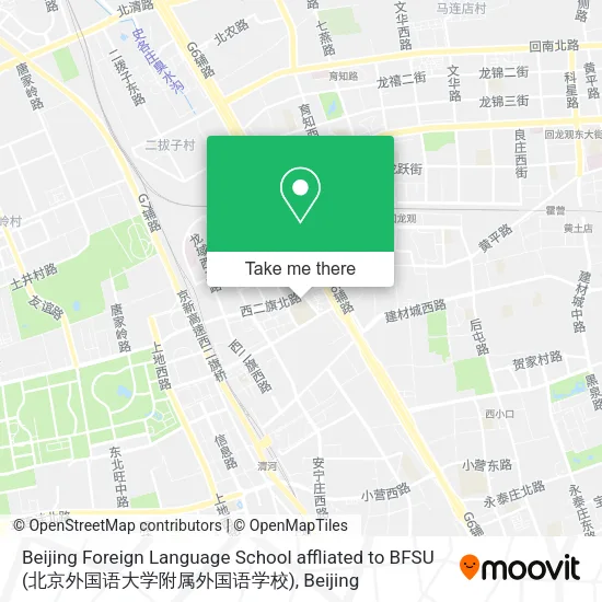 Beijing Foreign Language School affliated to BFSU (北京外国语大学附属外国语学校) map
