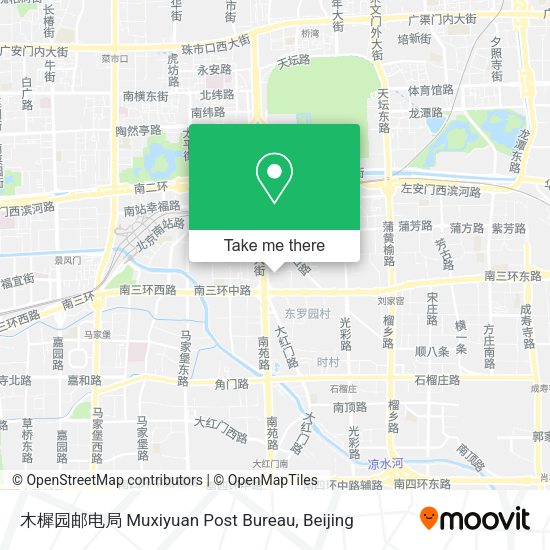 木樨园邮电局 Muxiyuan Post Bureau map