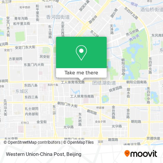 Western Union-China Post map