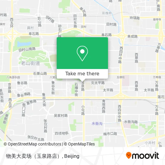 物美大卖场（玉泉路店） map