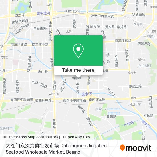 大红门京深海鲜批发市场  Dahongmen Jingshen Seafood Wholesale Market map