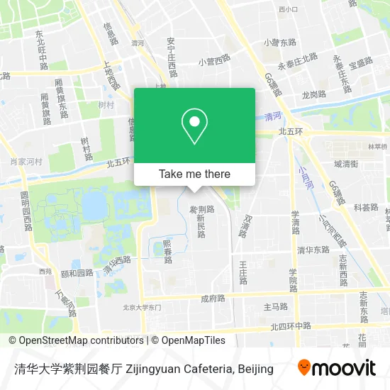 清华大学紫荆园餐厅 Zijingyuan Cafeteria map