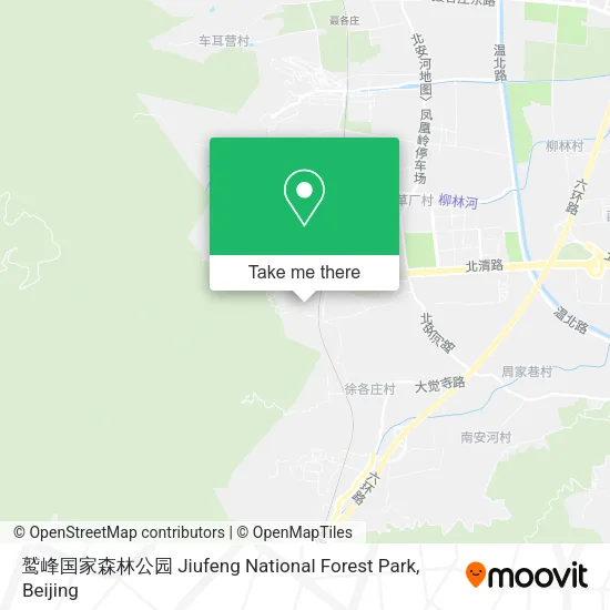 鹫峰国家森林公园 Jiufeng National Forest Park map
