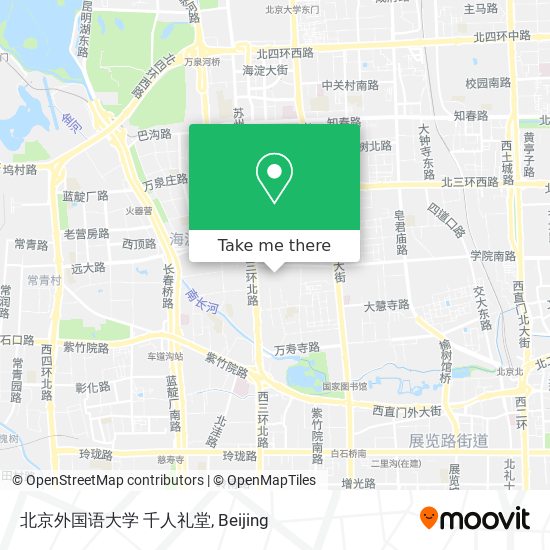 北京外国语大学 千人礼堂 map