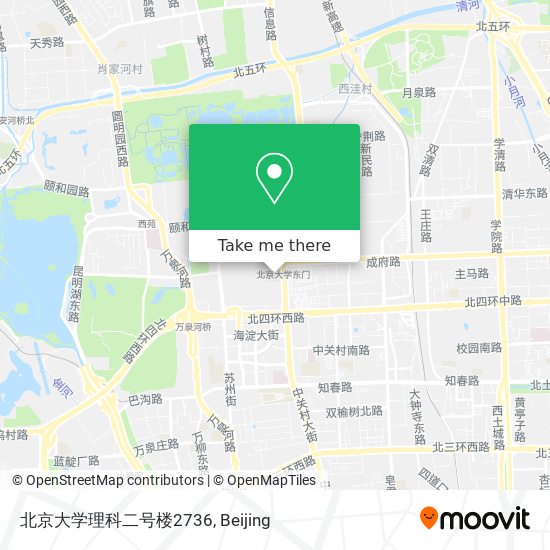 北京大学理科二号楼2736 map