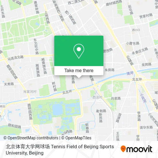 北京体育大学网球场 Tennis Field of Beijing Sports University map