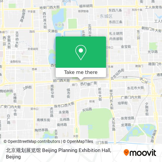 北京规划展览馆 Beijing Planning Exhibition Hall map