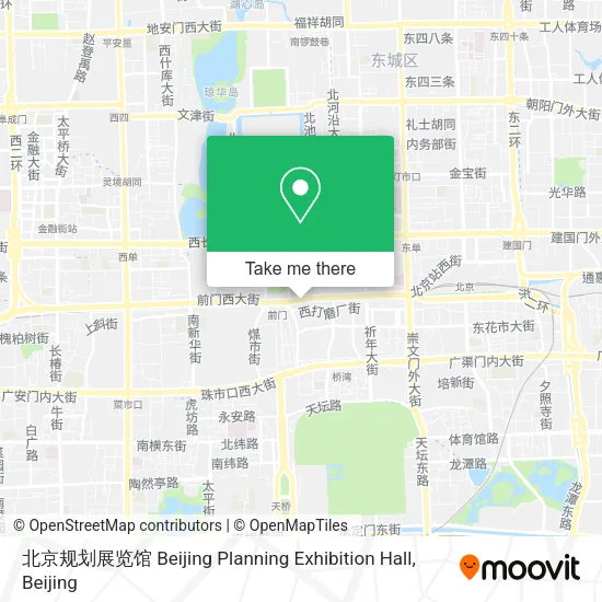 北京规划展览馆 Beijing Planning Exhibition Hall map
