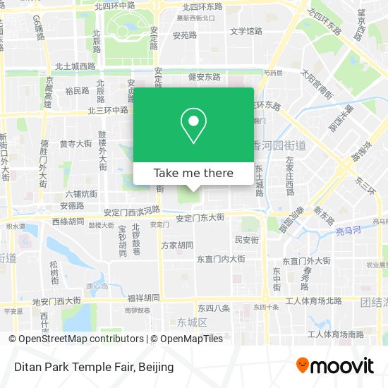 Ditan Park Temple Fair map