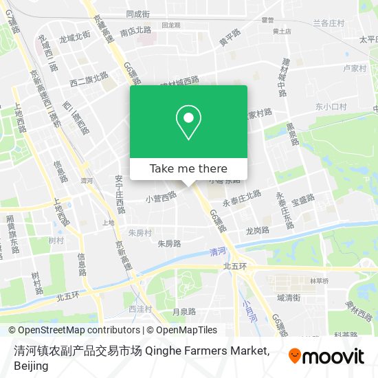 清河镇农副产品交易市场 Qinghe Farmers Market map