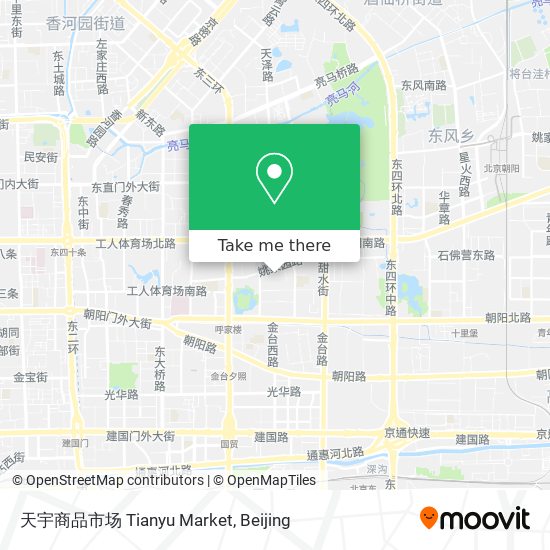 天宇商品市场 Tianyu Market map