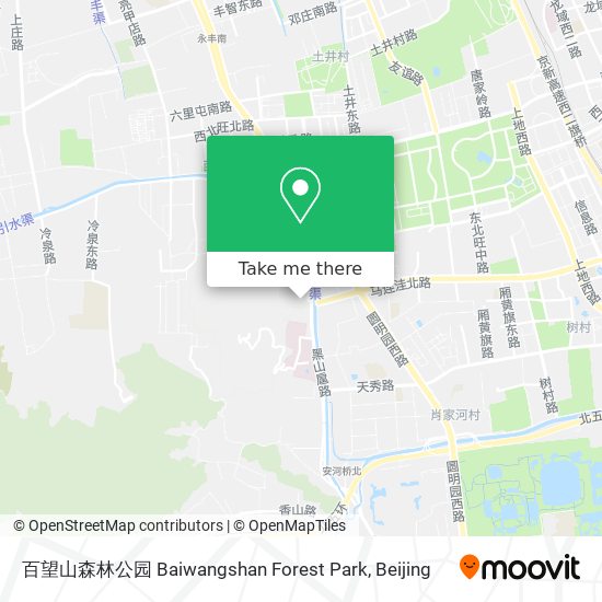 百望山森林公园 Baiwangshan Forest Park map
