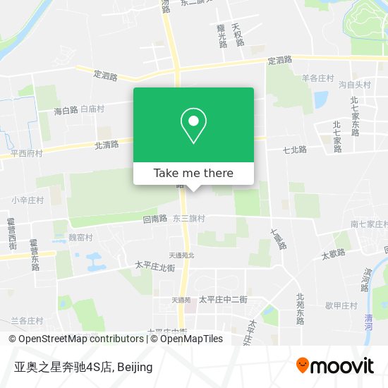 亚奥之星奔驰4S店 map