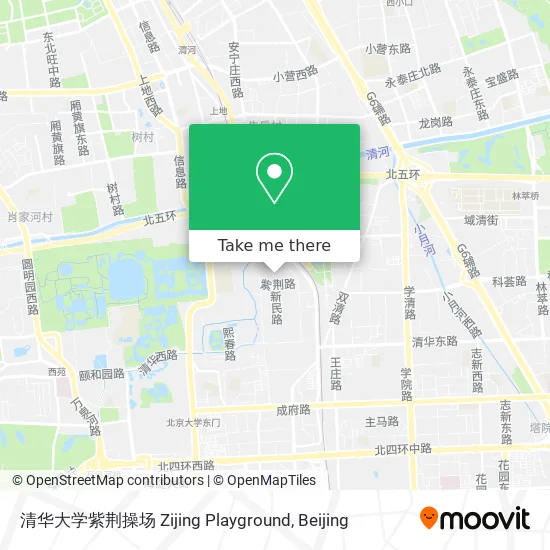 清华大学紫荆操场 Zijing Playground map