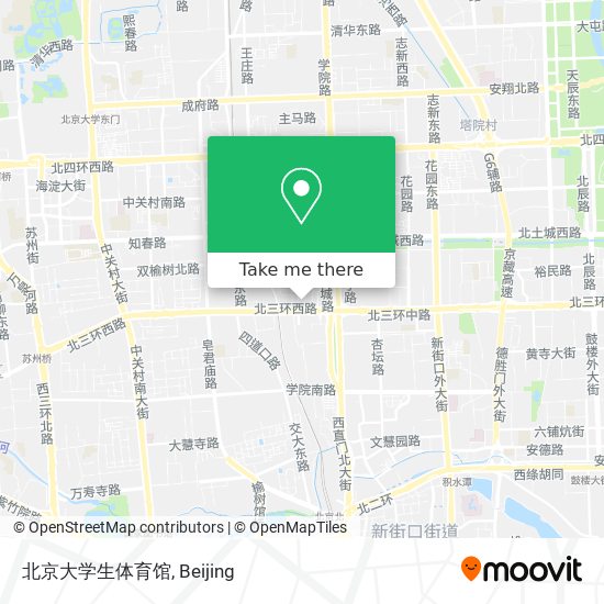 北京大学生体育馆 map