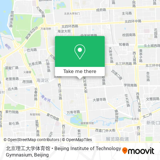 北京理工大学体育馆 • Beijing Institute of Technology Gymnasium map