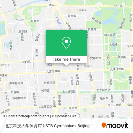 北京科技大学体育馆 USTB Gymnasium map