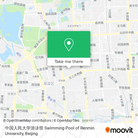 中国人民大学游泳馆 Swimming Pool of Renmin University map